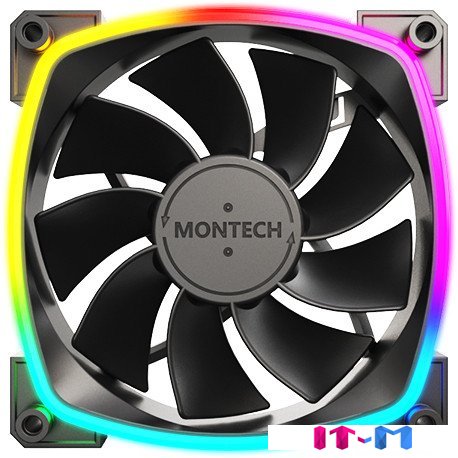 Вентилятор для корпуса Montech RX120 PWM (черный) фото 2 Вентилятор для корпуса Montech RX120 PWM (черный) фото 2
