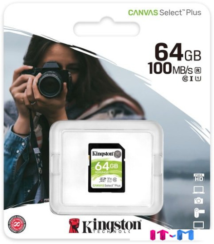Карта памяти Kingston Canvas Select Plus SDXC 64GB фото 4