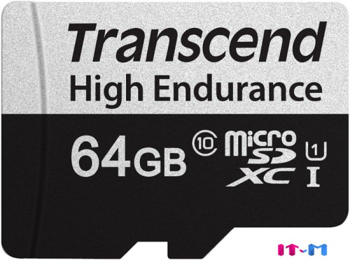 Карта памяти Transcend microSDXC TS64GUSD350V 64GB (с адаптером) фото 2