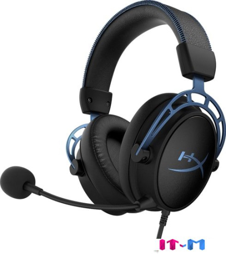 Наушники HyperX Cloud Alpha S (черный/синий) фото 3