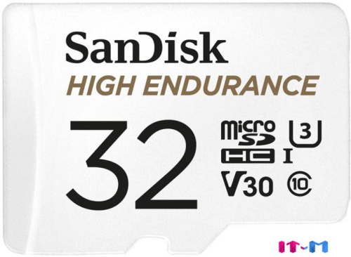 Карта памяти SanDisk High Endurance microSDHC SDSQQNR-032G-GN6IA 32GB (с адаптером) фото 3
