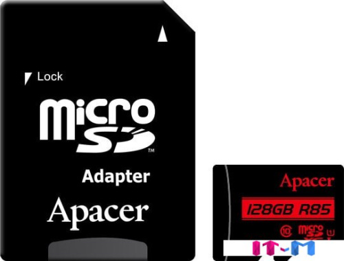 Карта памяти Apacer microSDXC AP128GMCSX10U5-R 128GB (с адаптером) фото 4