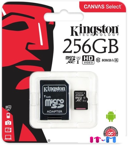 Карта памяти Kingston Canvas Select SDCS/256GB microSDXC 256GB (с адаптером) фото 4