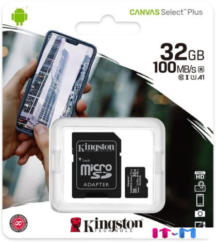 Карта памяти Kingston Canvas Select Plus microSDHC 32GB (с адаптером) фото 4