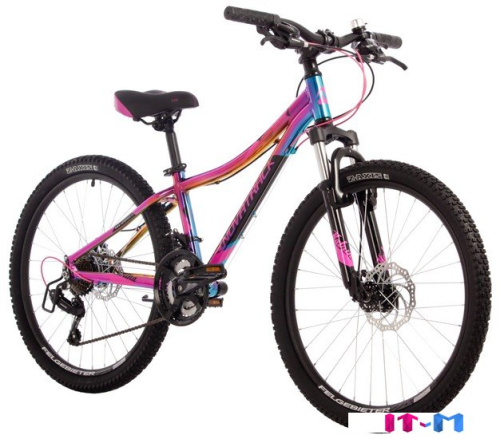Велосипед Novatrack Katrina 21 D 2024 24AHD.KATRINA.10GVL4 (фиолетовый металлик) фото 2
