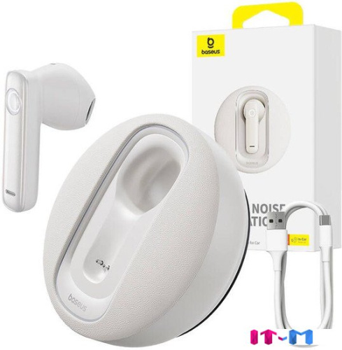 Bluetooth гарнитура Baseus C-Mic CM10 Smart Unilateral Wireless Earphone for Car (белый) фото 2