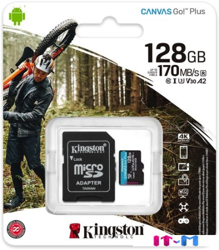 Карта памяти Kingston Canvas Go! Plus microSDXC 128GB (с адаптером) фото 2