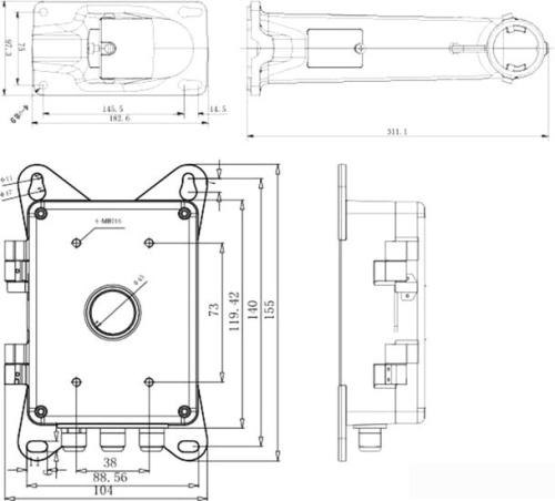 Кронштейн Hikvision DS-1602ZJ-BOX фото 4