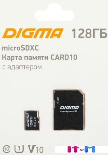 Карта памяти Digma MicroSDXC Class 10 Card10 DGFCA128A01 фото 3
