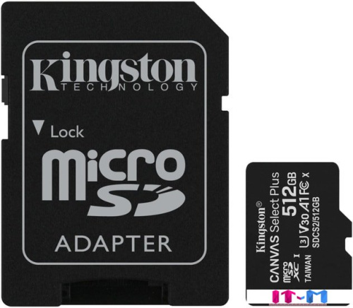 Карта памяти Kingston Canvas Select Plus microSDXC 512GB (с адаптером) фото 5