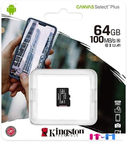Карта памяти Kingston Canvas Select Plus microSDXC 64GB фото 3