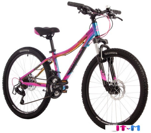 Велосипед Novatrack Katrina 21 D 2024 24AHD.KATRINA.12GVL4 (фиолетовый металлик) фото 2