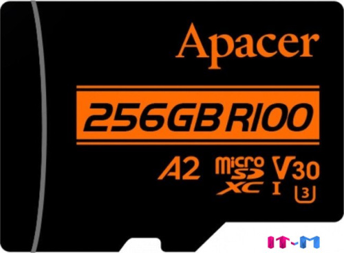Apacer microSDXC AP256GMCSX10U8-R 256GB (с адаптером) фото 2