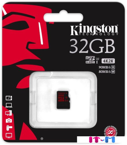 Карта памяти Kingston microSDHC (Class 10) 32GB (SDCA3/32GBSP) фото 3