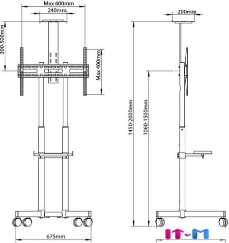 Кронштейн Arm Media PT-Stand-8 (черный) фото 3