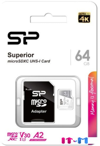 Карта памяти Silicon-Power Superior microSDXC SP064GBSTXDA2V20SP 64GB (с адаптером) фото 3
