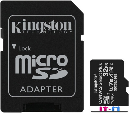 Карта памяти Kingston Canvas Select Plus microSDHC 32GB (с адаптером) фото 2