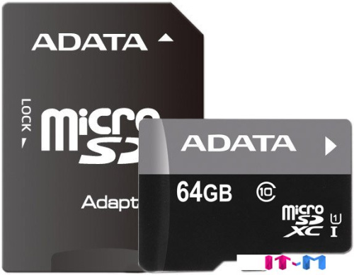 Карта памяти A-Data Premier microSDXC UHS-I U1 Class 10 64GB (AUSDX64GUICL10-RA1) фото 2