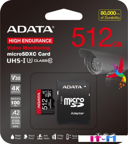 Карта памяти ADATA High Endurance 512Gb AUSDX512GUI3V30SHA2-RA1 фото 2