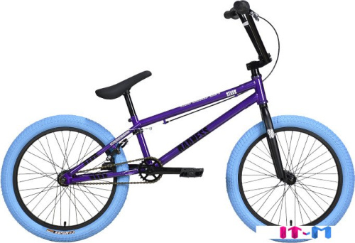 Велосипед Stark Madness BMX 4 2024 (серо-фиолетовый/черный/синий) фото 2