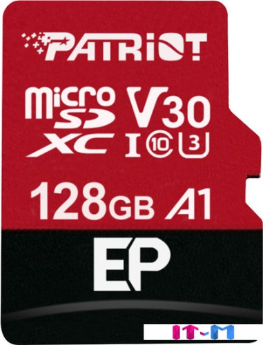 Карта памяти Patriot microSDXC EP Series PEF128GEP31MCX 128GB (с адаптером) фото 2