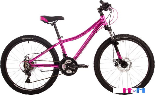 Велосипед Novatrack Katrina 21 D 2024 24AHD.KATRINA.12GPN4 (розовый металлик) фото 3
