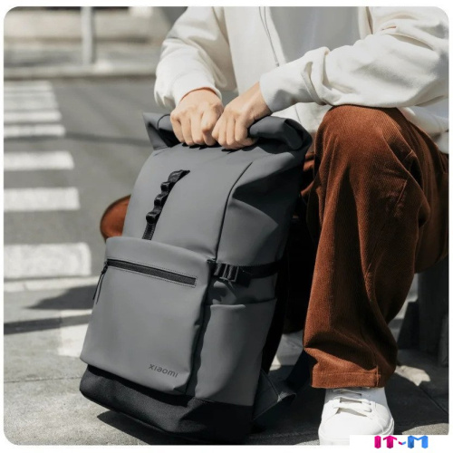 Городской рюкзак Xiaomi Roll Top Casual Backpack BHR9055GL (серый/черный) фото 3