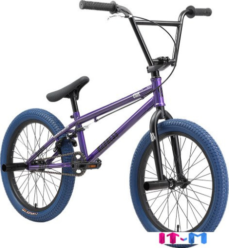 Велосипед Stark Madness BMX 4 2024 (серо-фиолетовый/черный/синий)