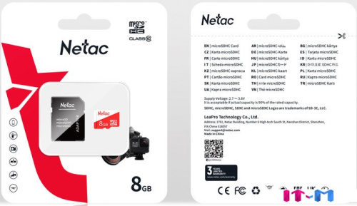 Карта памяти Netac microSDHC P500 ECO 8GB фото 2