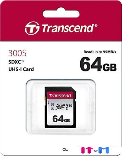 Карта памяти Transcend SDXC 300S 64GB фото 3