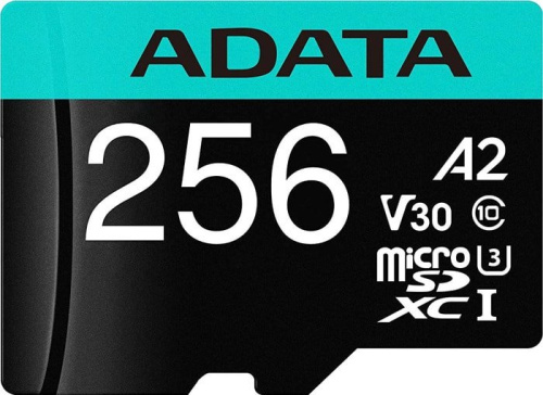 Карта памяти A-Data Premier Pro AUSDX256GUI3V30SA2-RA1 microSDXC 256GB (с адаптером) фото 2
