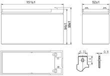 Аккумулятор для ИБП Delta HR 12-24W (12В/6 А·ч)