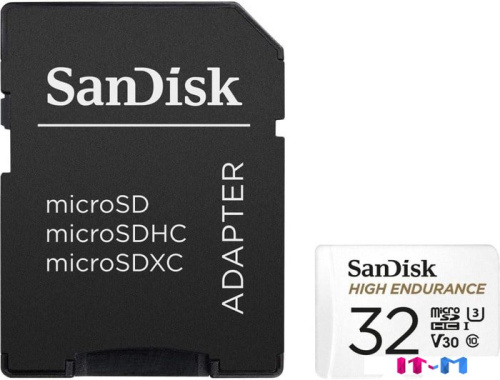 Карта памяти SanDisk High Endurance microSDHC SDSQQNR-032G-GN6IA 32GB (с адаптером) фото 5
