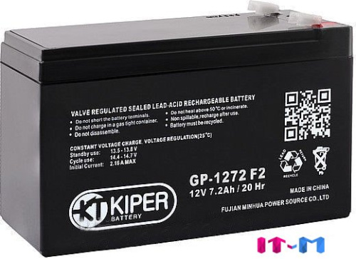 Аккумулятор для ИБП Kiper GP-1272 F2 (12В/7.2 А·ч) фото 2