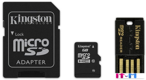 Карта памяти Kingston microSDXC (Class 10) 64GB + адаптер + карт-ридер (MBLY10G2/64GB) фото 3
