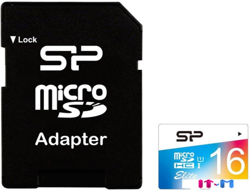 Карта памяти Silicon-Power Elite microSDHC UHS-I 16GB + адаптер [SP016GBSTHBU1V20SP] фото 2