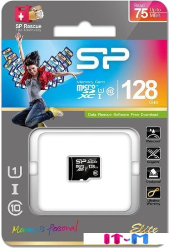 Карта памяти Silicon-Power Elite microSDXC SP128GBSTXBU1V10 128GB фото 2