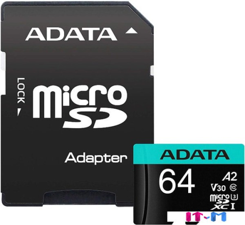 Карта памяти A-Data Premier Pro AUSDX64GUI3V30SA2-RA1 microSDXC 64GB (с адаптером) фото 5