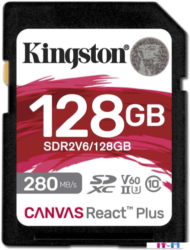 Карта памяти Kingston Canvas React Plus V60 SDXC 128GB фото 4