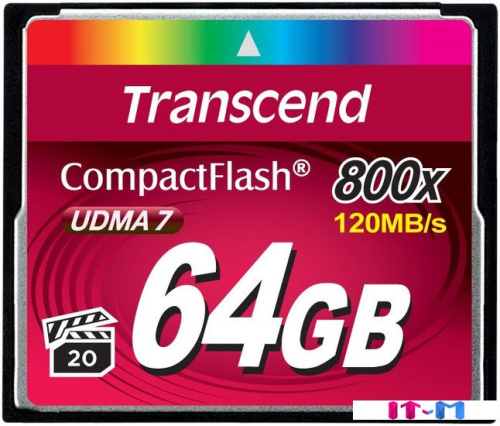 Карта памяти Transcend 800x CompactFlash Premium 64GB (TS64GCF800) фото 2