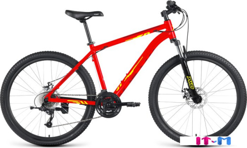 Велосипед Forward Katana 27.5 D 2023 (ярко-красный/желтый) фото 2