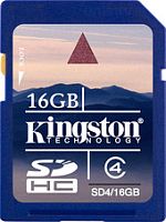 Карта памяти Kingston SDHC 16 Гб Class 4 (SD4/16GB)
