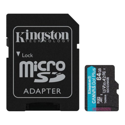 Карта памяти Kingston Canvas Go! Plus microSDXC 64GB