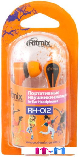 Наушники Ritmix RH-012 (оранжевый) фото 2