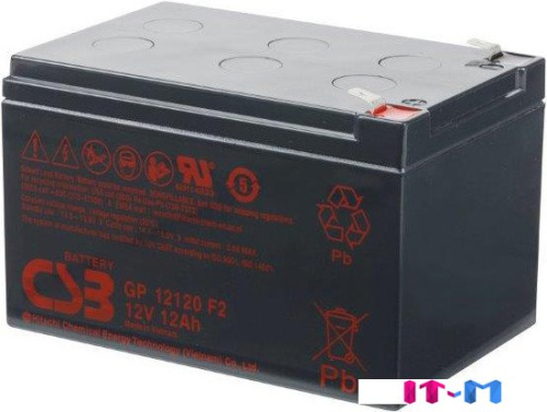 Аккумулятор для ИБП CSB GP12120 F2 (12В/12 А·ч) фото 2