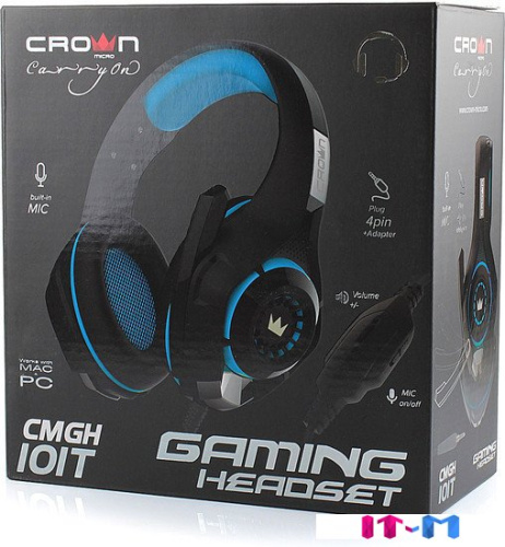 Наушники CrownMicro CMGH-101T (синий) фото 5