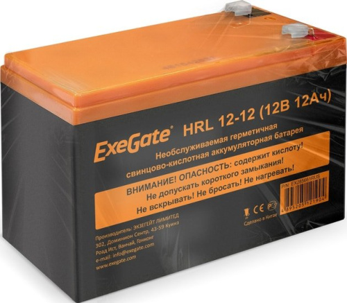 Аккумулятор для ИБП ExeGate HRL 12-12 (12В, 12 А·ч) фото 3