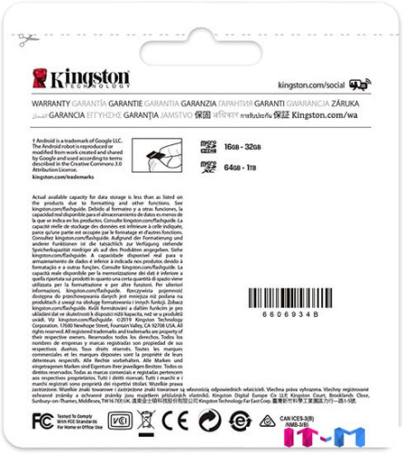 Карта памяти Kingston Canvas Select Plus microSDXC 64GB фото 2