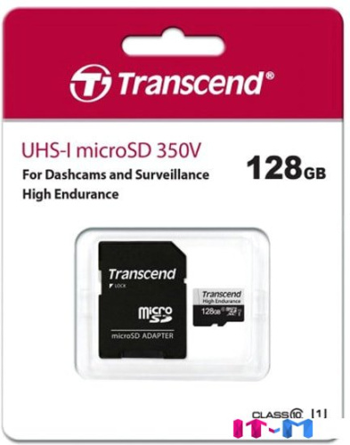 Карта памяти Transcend microSDXC TS128GUSD350V 128GB (с адаптером) фото 3