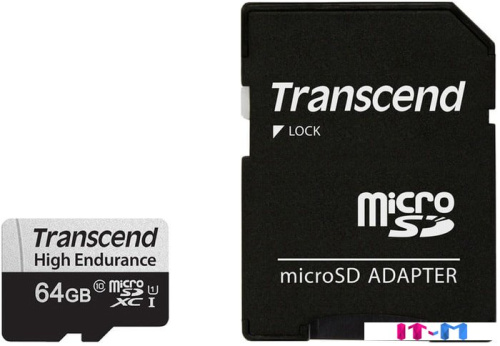 Карта памяти Transcend microSDXC TS64GUSD350V 64GB (с адаптером) фото 4